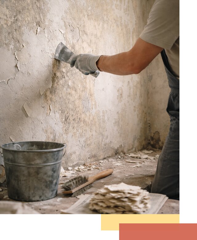 Удаление старой краски со стен в Сестрорецке качественно и быстро