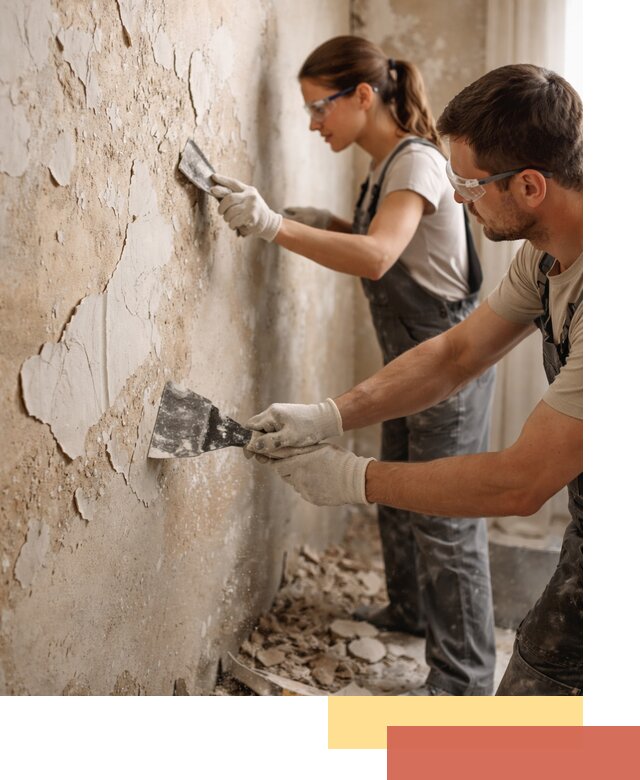Снятие старой шпаклевки и подготовка поверхностей в Сестрорецке