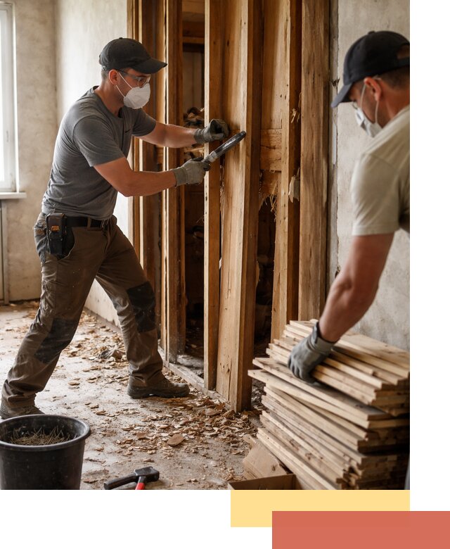 Демонтаж деревянных перегородок в Сестрорецке быстро и аккуратно