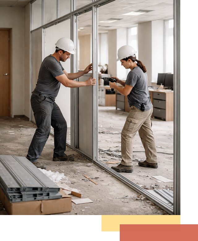 Демонтаж алюминиевых перегородок в Сестрорецке быстро и аккуратно