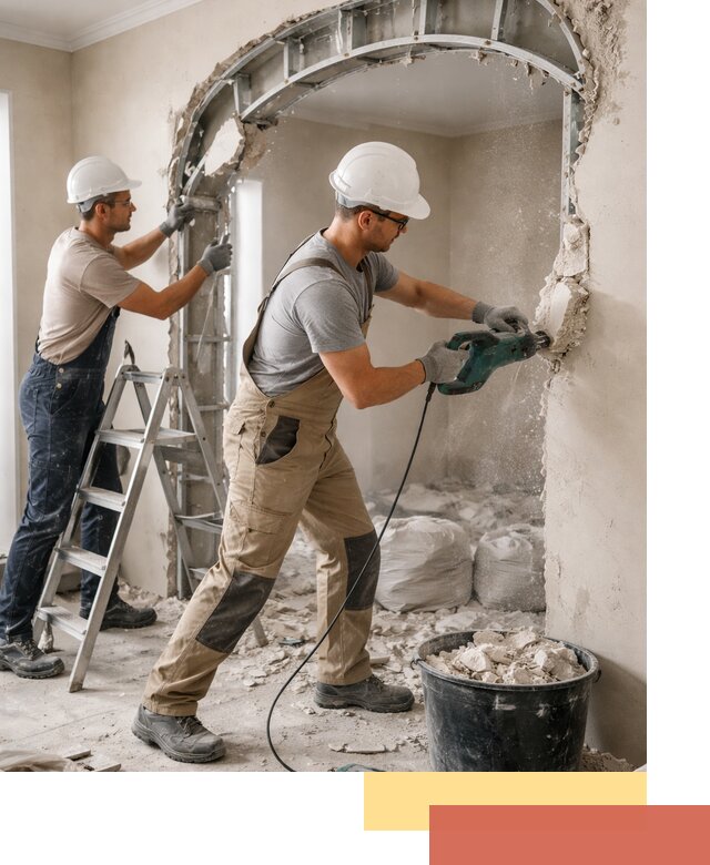 Демонтаж гипсокартонной арки в Сестрорецке быстро и аккуратно