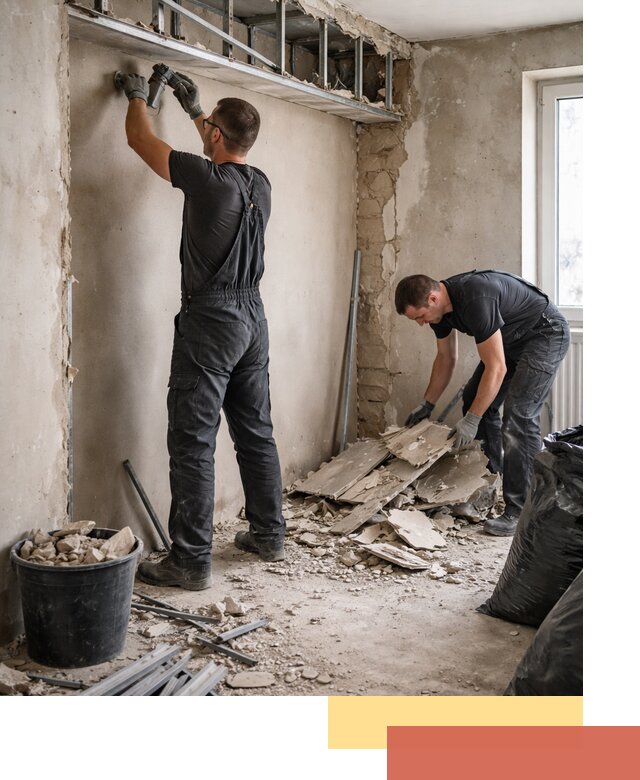 Демонтаж короба из гипсокартона в Сестрорецке быстро и аккуратно