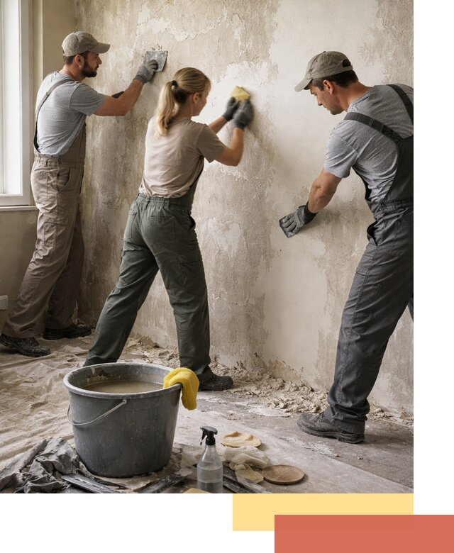 Очистка стен от клея и грунтовки в Сестрорецке качественно и быстро