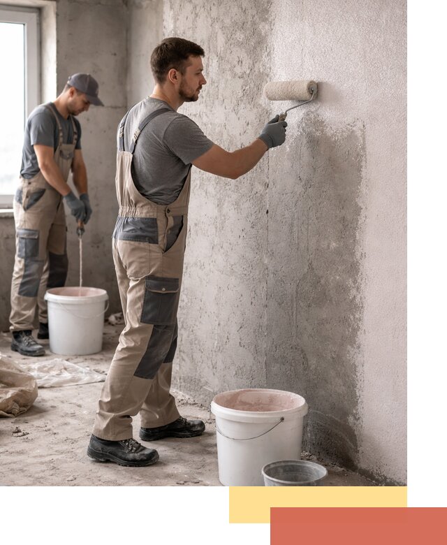 Нанесение бетоноконтакта на стены в Сестрорецке для последующей отделки