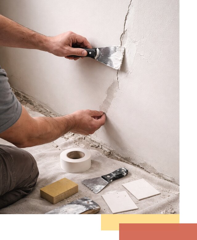 Заделка трещин и сколов в стенах и потолках в Сестрорецке