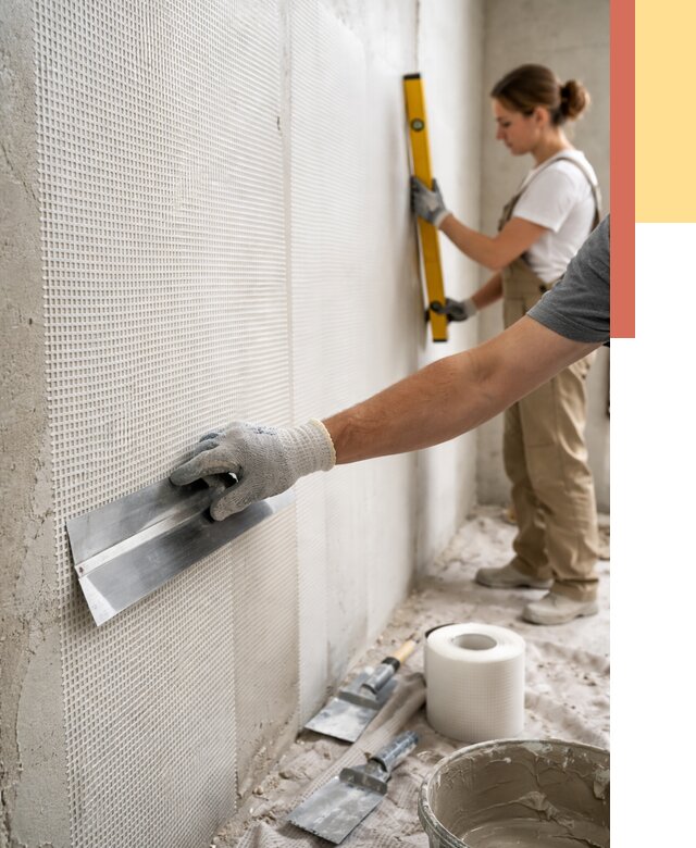 Армирование стен стеклосеткой в Сестрорецке от 3280 руб. под ключ | ОТДЕЛОЧНИК-Сст