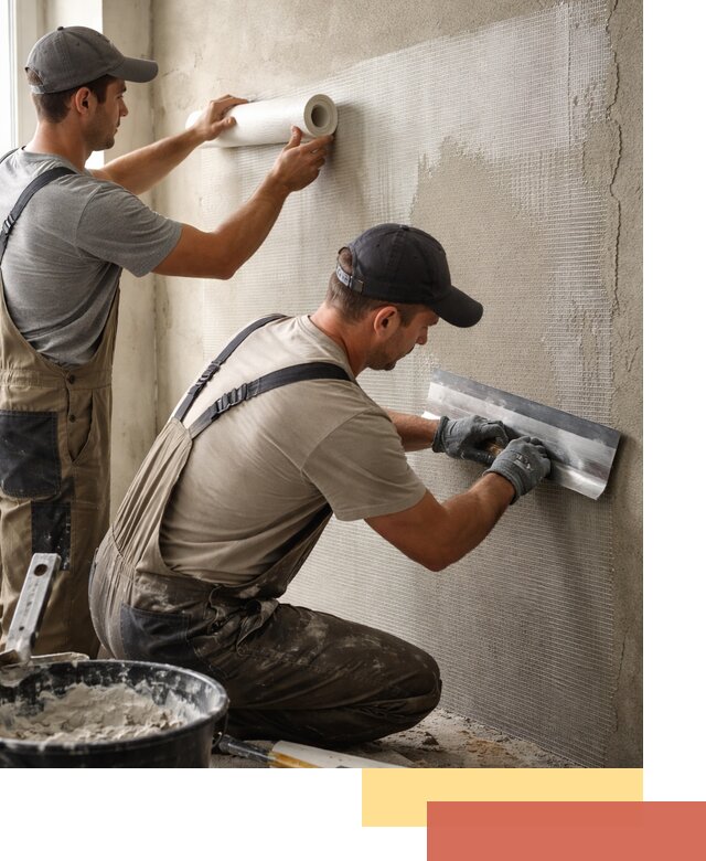 Армирование стен стеклосеткой в Сестрорецке для прочной отделки