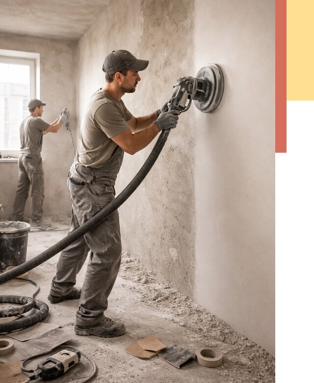 Шлифовка стен в Сестрорецке от 1230 руб/м2 — быстро и недорого | ОТДЕЛОЧНИК-Сст