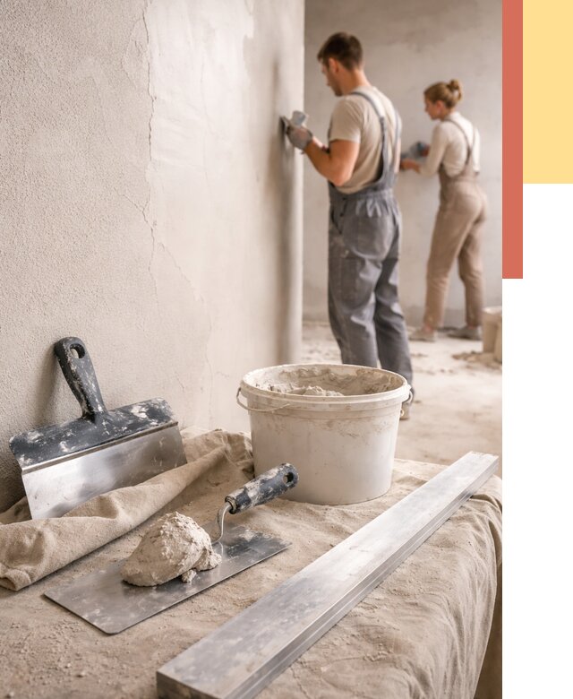 Штукатурка стен гипсовая в Сестрорецке от 4612 руб/м2 — быстро и недорого | ОТДЕЛОЧНИК-Сст