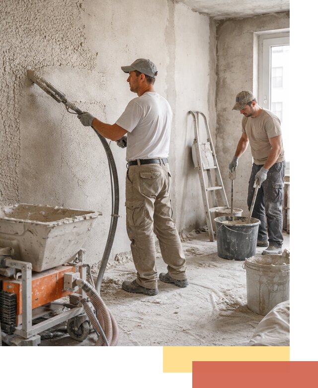 Машинная штукатурка стен в Сестрорецке — быстро и качественно