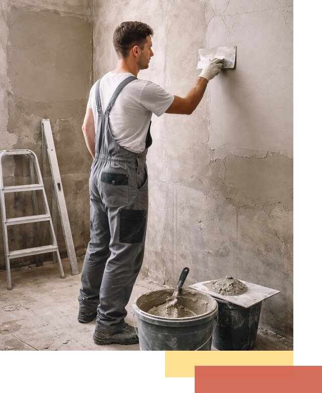 Штукатурка стен в ванной под ключ в Сестрорецке