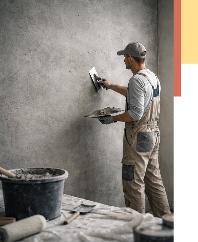 Декоративная штукатурка под бетон в Сестрорецке от 2562 руб./м² — нанесение под ключ | ОТДЕЛОЧНИК-Сст