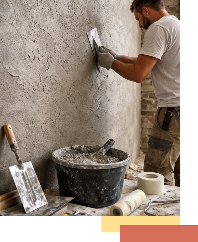 Декоративная штукатурка лофт в Сестрорецке — отделка стен и потолков