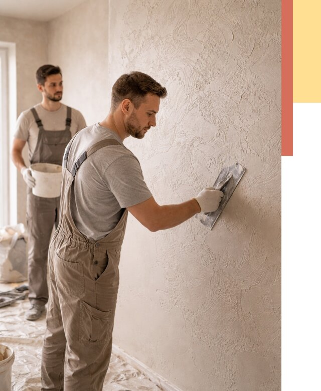 Фактурная штукатурка стен в Сестрорецке от 4305 руб./м² — заказать под ключ | ОТДЕЛОЧНИК-Сст