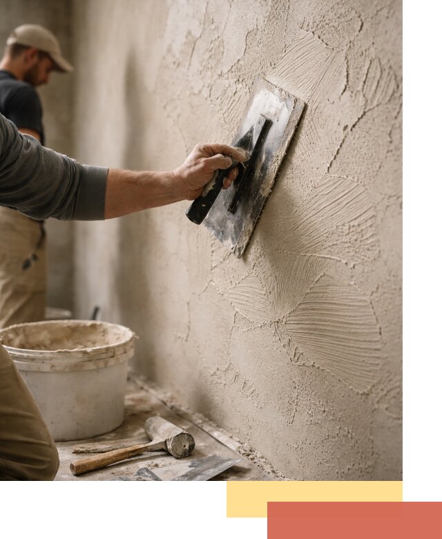 Фактурная штукатурка стен в Сестрорецке — монтаж, отделка, реставрация