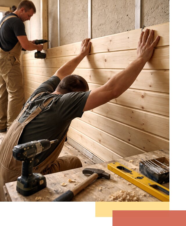 Монтаж деревянной вагонки на стены в Сестрорецке быстро и качественно