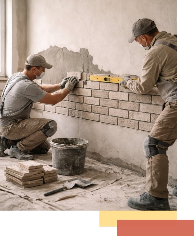 Монтаж декоративного кирпича профессионально в Сестрорецке