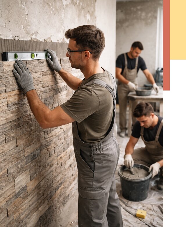 Монтаж искусственного камня в Сестрорецке от 4612 руб. под ключ | ОТДЕЛОЧНИК-Сст