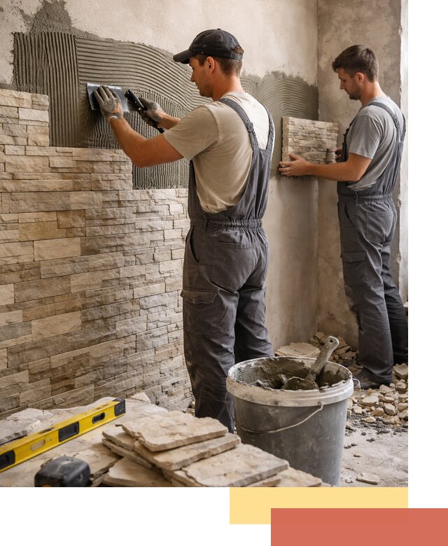 Монтаж искусственного камня в Сестрорецке — облицовка стен и фасадов