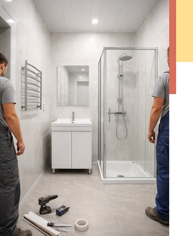 Отделка ванной комнаты панелями ПВХ в Сестрорецке от 4612 руб. за м2 | ОТДЕЛОЧНИК-Сст