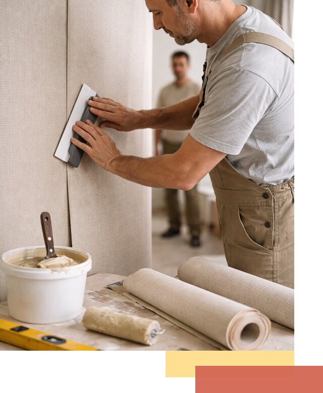 Поклейка текстильных обоев в Сестрорецке профессионально и аккуратно