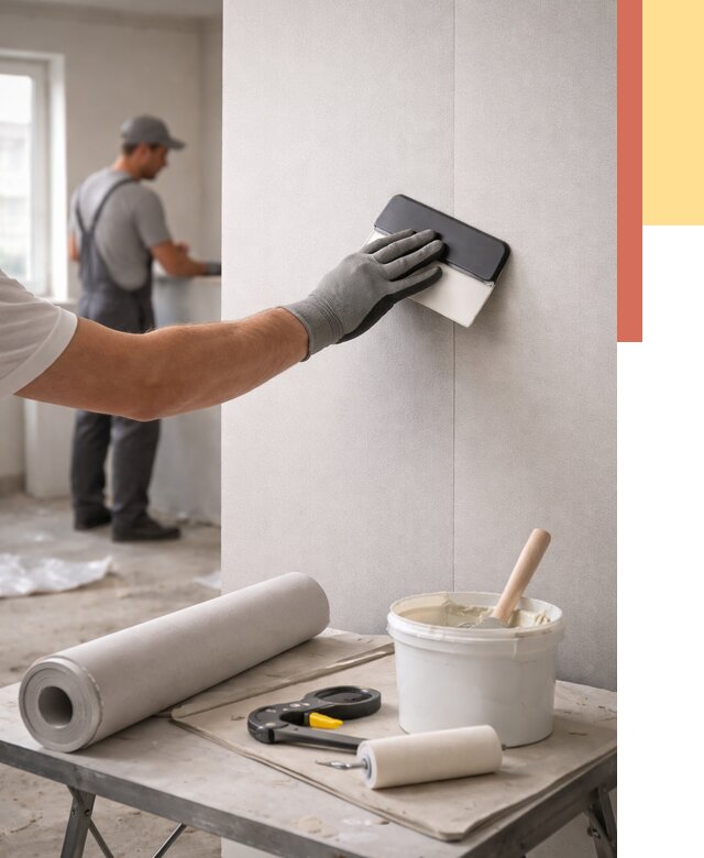 Поклейка обоев под покраску в Сестрорецке от 3587 руб. за м2 | ОТДЕЛОЧНИК-Сст