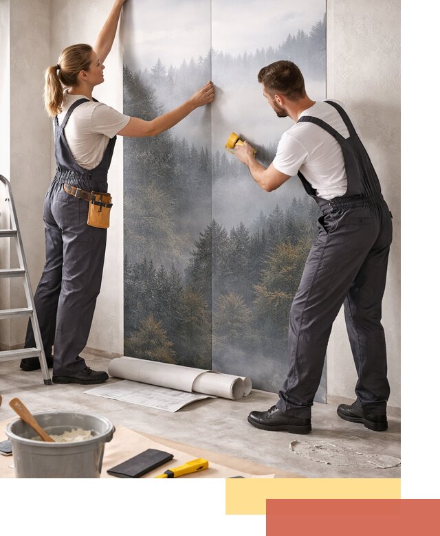 Поклейка фотообоев профессионально в Сестрорецке под ключ