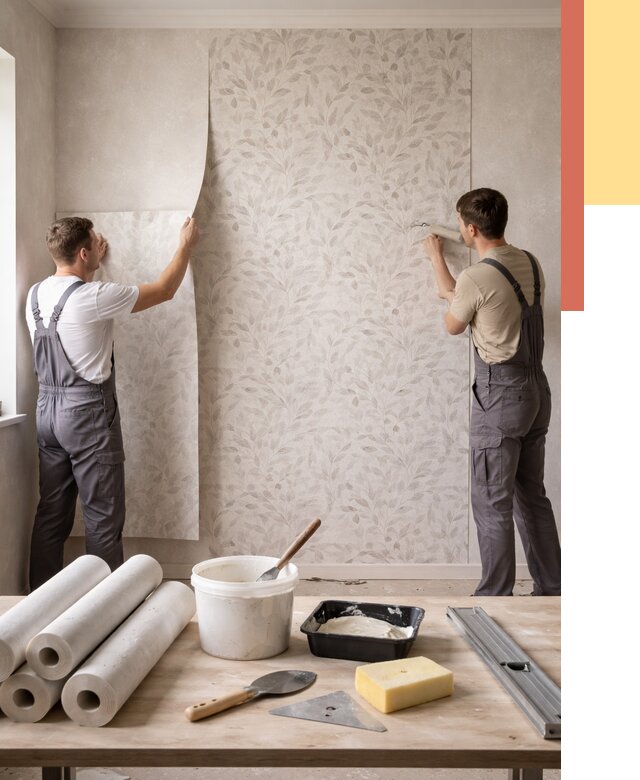 Поклейка обоев с подбором рисунка в Сестрорецке от 3587 руб. | ОТДЕЛОЧНИК-Сст - быстро и недорого