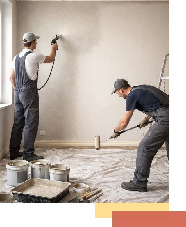 Покраска стен моющейся краской и защита поверхностей в Сестрорецке