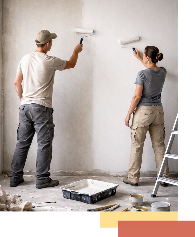 Окраска стен по стеклохолсту в Сестрорецке качественно и долговечно