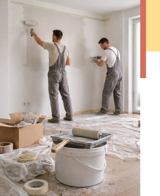 Покраска стен в квартире в Сестрорецке от 2562 руб/м2 — быстро и недорого | ОТДЕЛОЧНИК-Сст