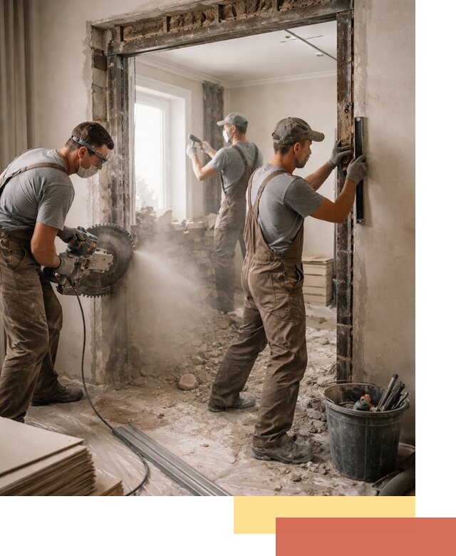 Расширение дверного проема под установку новой двери в Сестрорецке