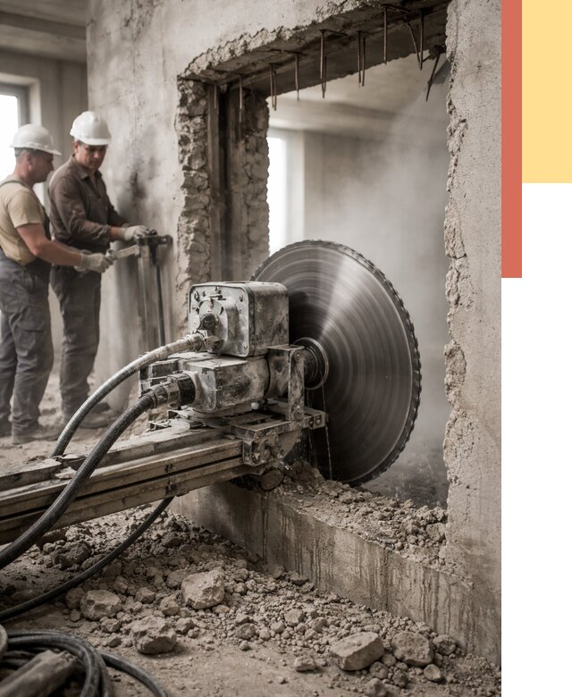 Алмазная резка проемов в Сестрорецке от 4612 руб. быстро и недорого | ОТДЕЛОЧНИК-Сст