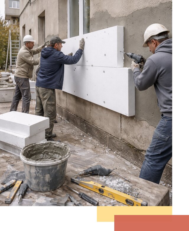 Утепление наружных стен пенопластом в Сестрорецке