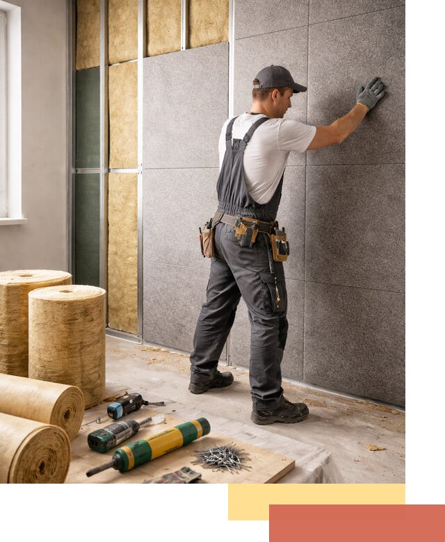 Профессиональная шумоизоляция стен в Сестрорецке для квартиры и офиса