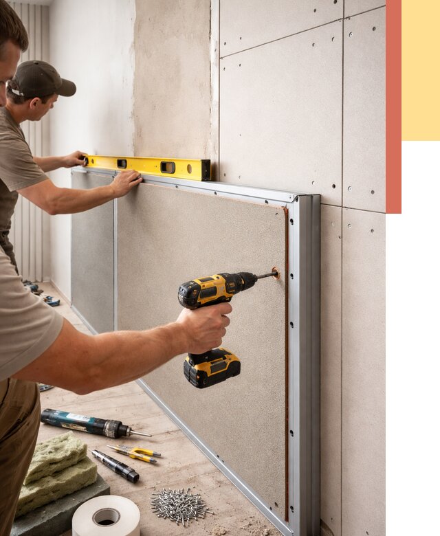 Шумоизоляция стен панелями ЗИПС в Сестрорецке от 2255 руб./м² под ключ | ОТДЕЛОЧНИК-Сст