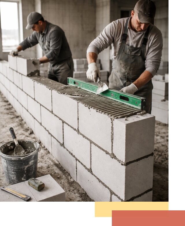 Кладка перегородок из газобетона в Сестрорецке быстро и качественно