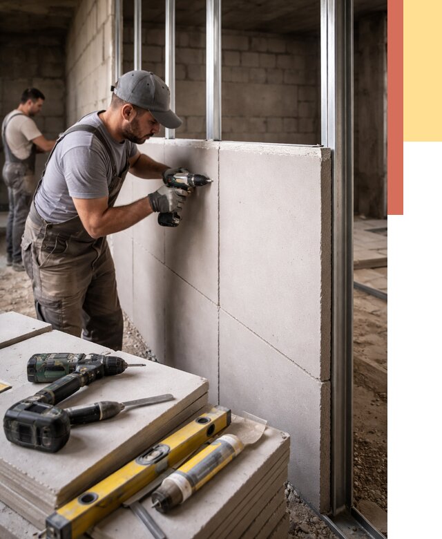 Кладка влагостойких перегородок ПГП в Сестрорецке от 1230 руб. под ключ | ОТДЕЛОЧНИК-Сст