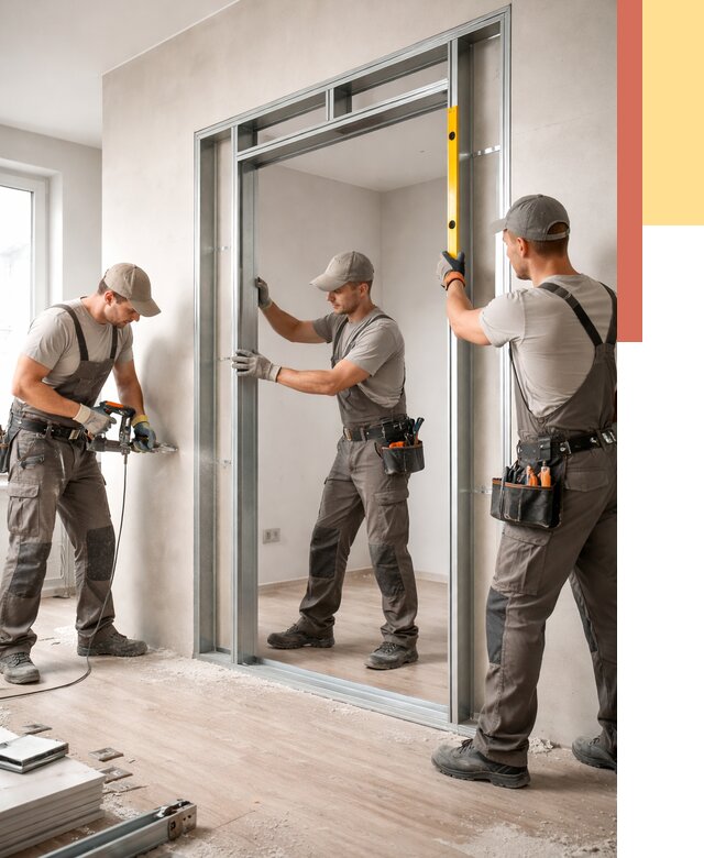 Устройство дверного проема в перегородке в Сестрорецке от 4612 руб. под ключ | ОТДЕЛОЧНИК-Сст