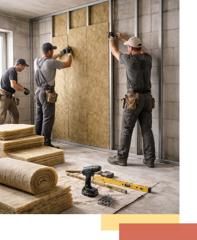 Шумоизоляция перегородок из блоков в Сестрорецке — монтаж и защита шумоизоляцией