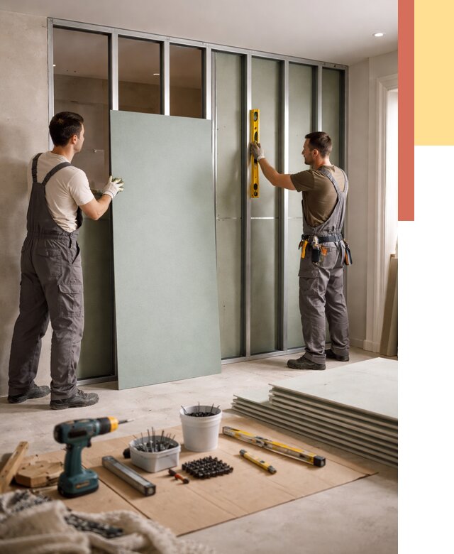 Перегородка из влагостойкого гипсокартона в Сестрорецке от 4920 руб. — монтаж под ключ | ОТДЕЛОЧНИК-Сст