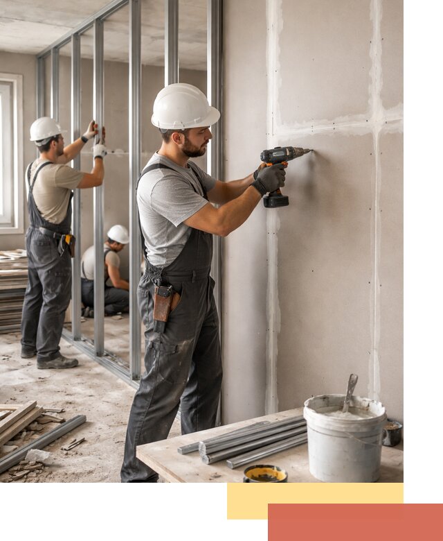 Перегородки из огнестойкого гипсокартона в Сестрорецке под ключ