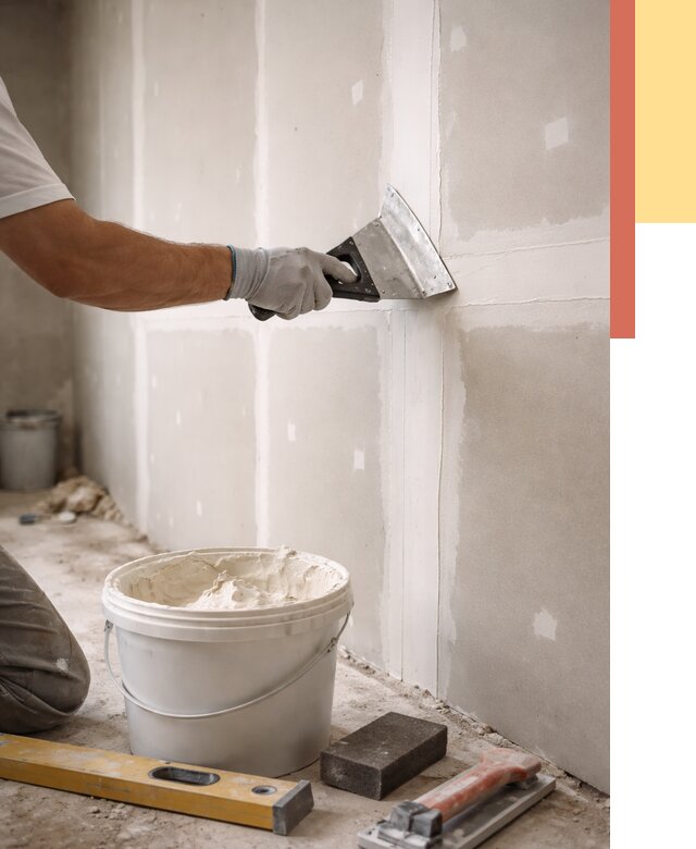 Шпаклевка перегородок из гипсокартона в Сестрорецке от 2562 руб. — услуги ОТДЕЛОЧНИК-Сст