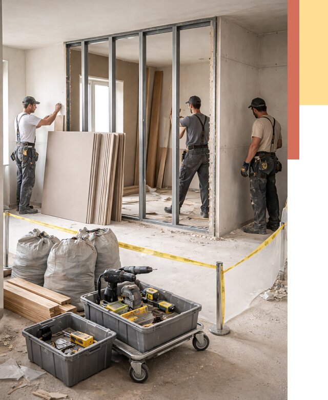 Перенос гипсокартонной перегородки в Сестрорецке под ключ от 4612 руб. | Демонтаж и монтаж – ОТДЕЛОЧНИК-Сст