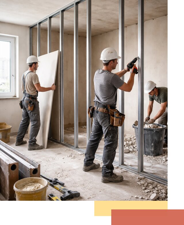 Перенос гипсокартонной перегородки в Сестрорецке профессионально и быстро