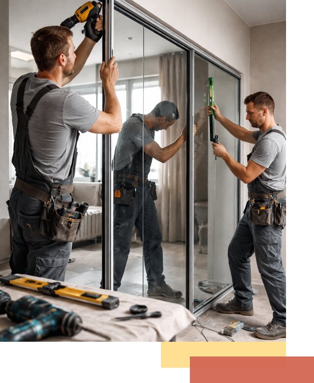 Каркасные стеклянные перегородки под ключ в Сестрорецке