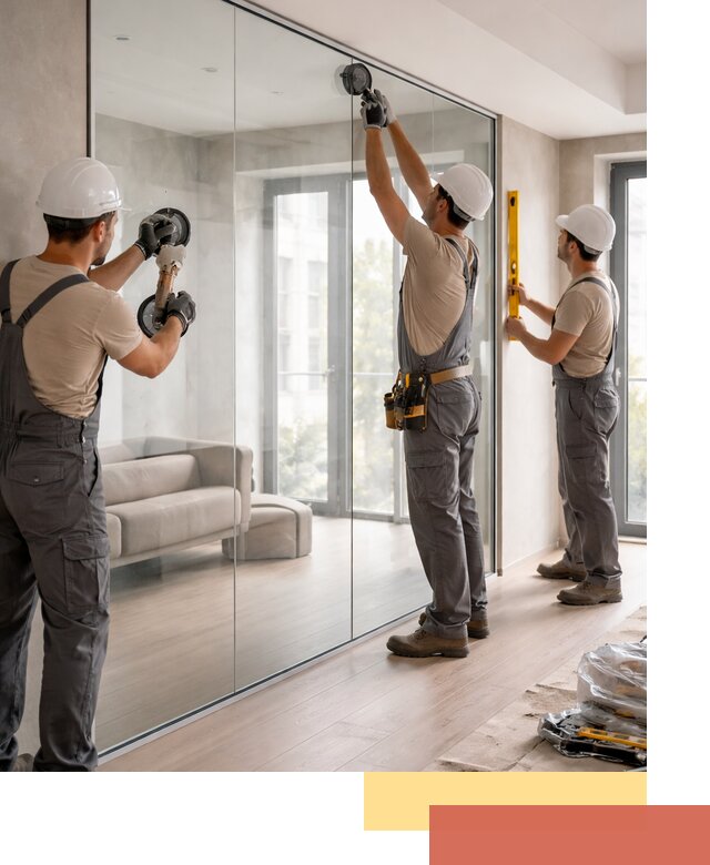 Перегородки из закаленного стекла в Сестрорецке для офисов и квартир