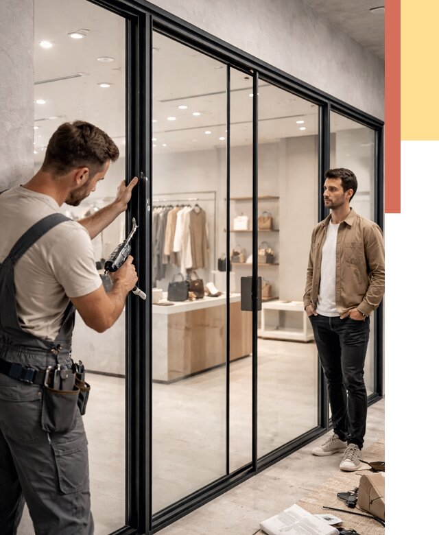 Стеклянные перегородки для магазинов в Сестрорецке от 8404 руб. под ключ | ОТДЕЛОЧНИК-Сст