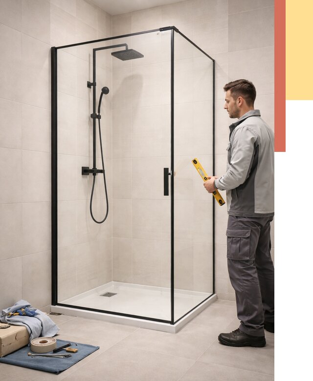 Стеклянные перегородки для душа в Сестрорецке от 12811 руб. | Монтаж под ключ — ОТДЕЛОЧНИК-Сст