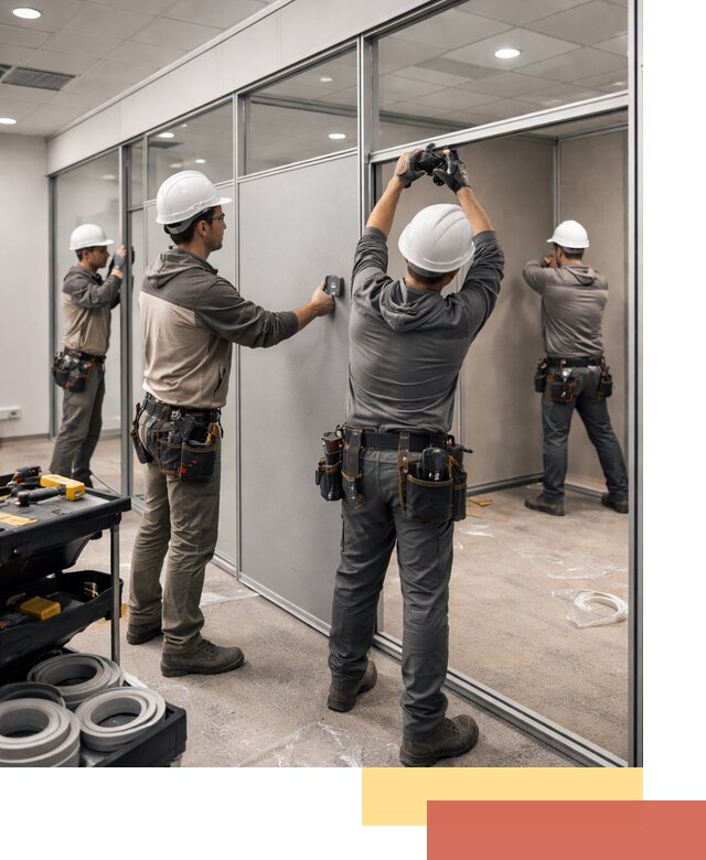 Мобильные офисные перегородки под ключ в Сестрорецке